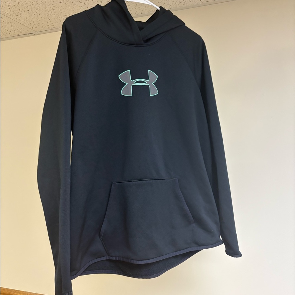 Under Armour Black Hoodie with Blue Logo